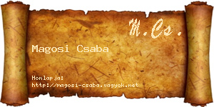 Magosi Csaba névjegykártya