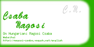 csaba magosi business card